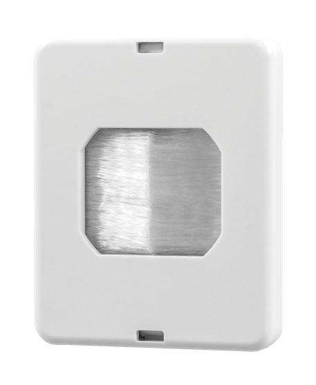 Midlite Products Rsbpw-W Small Brush Plate W/screw, White
