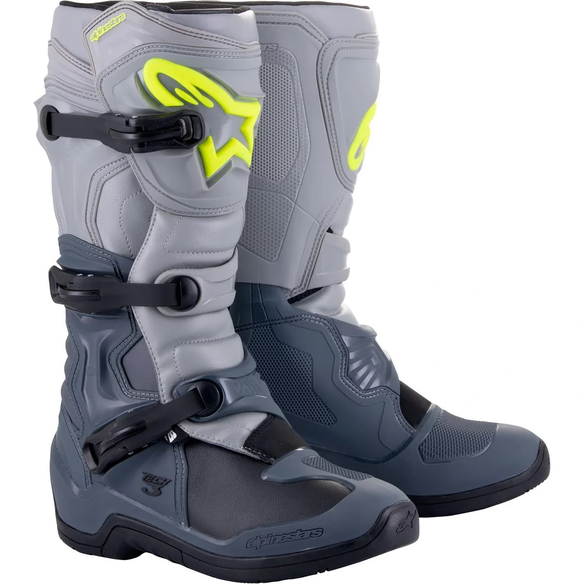 Alpinestars Tech 3 Boots Dark Gray Light Gray Black Size US 5