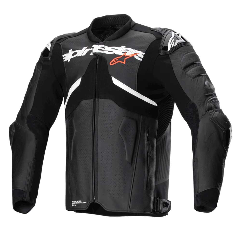 Alpinestars Atem V5 Leather Jacket Black White Size 50