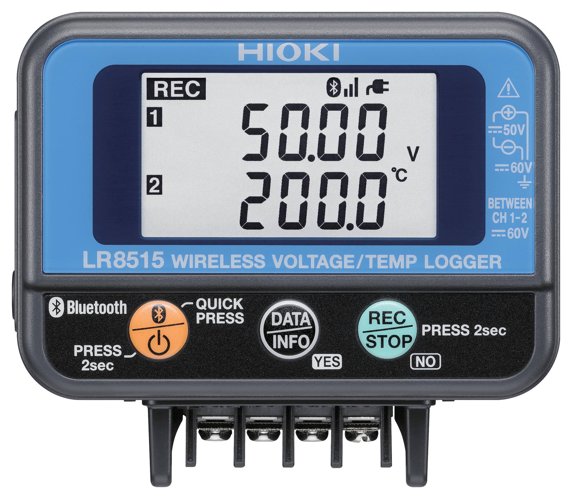 Hioki Lr8515 Wireless Voltage/temp Logger, 2-Ch