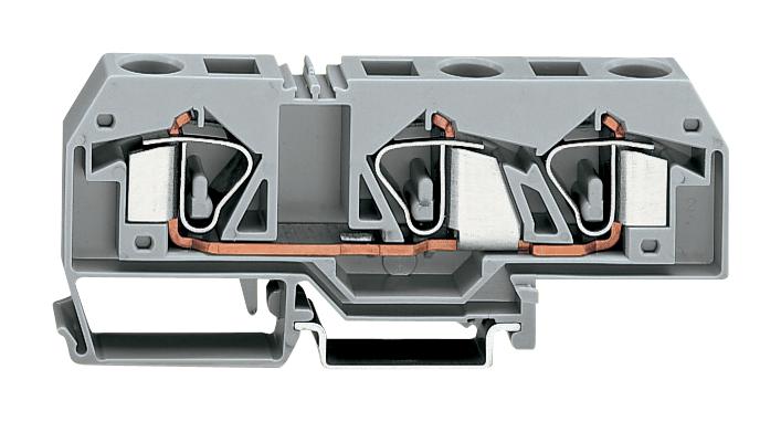 WAGO 283-671 Terminal Block, Din Rail, 3Pos, 24-6Awg