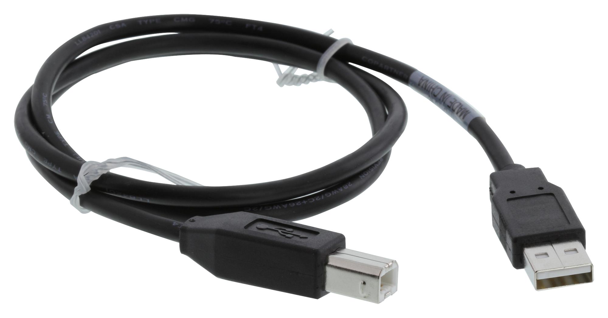 Amp Connectors / Te Connectivity 1487595-3 Usb Cable, 2.0 A Plug-B Plug, 32.6