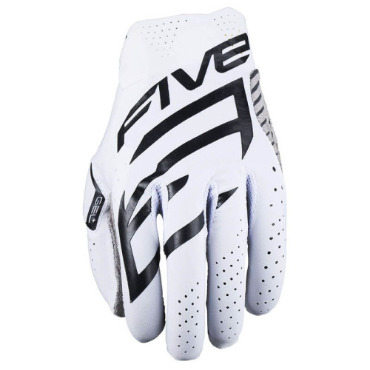 Five MXF Race Gloves White Black Size L
