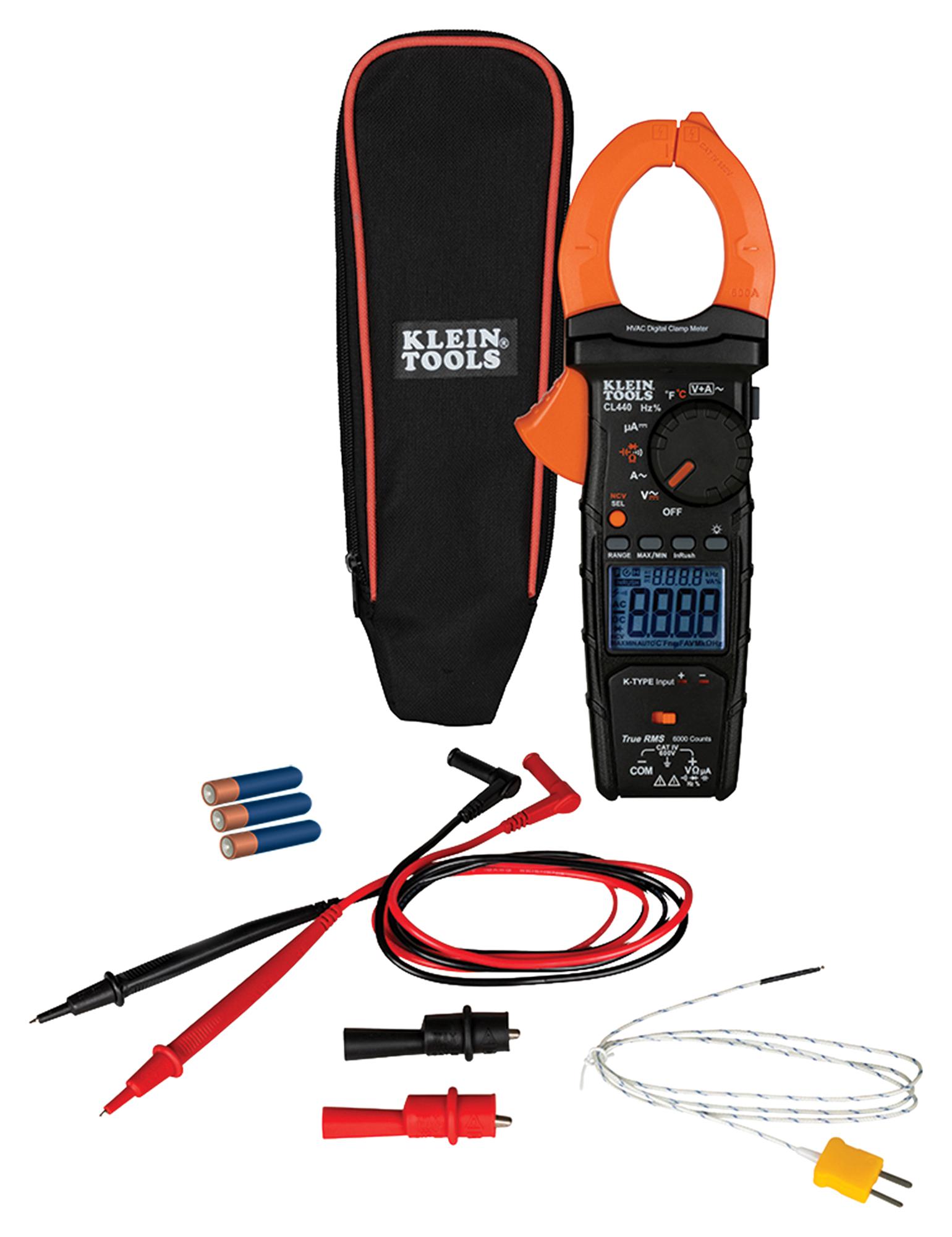 Klein Tools Cl440 Clamp Meter, True Rms, 750V, 600A
