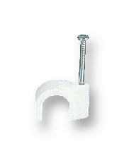 Tower 70Cwrc8 Cable Clip, Plastic, 8mm, White, Pk100