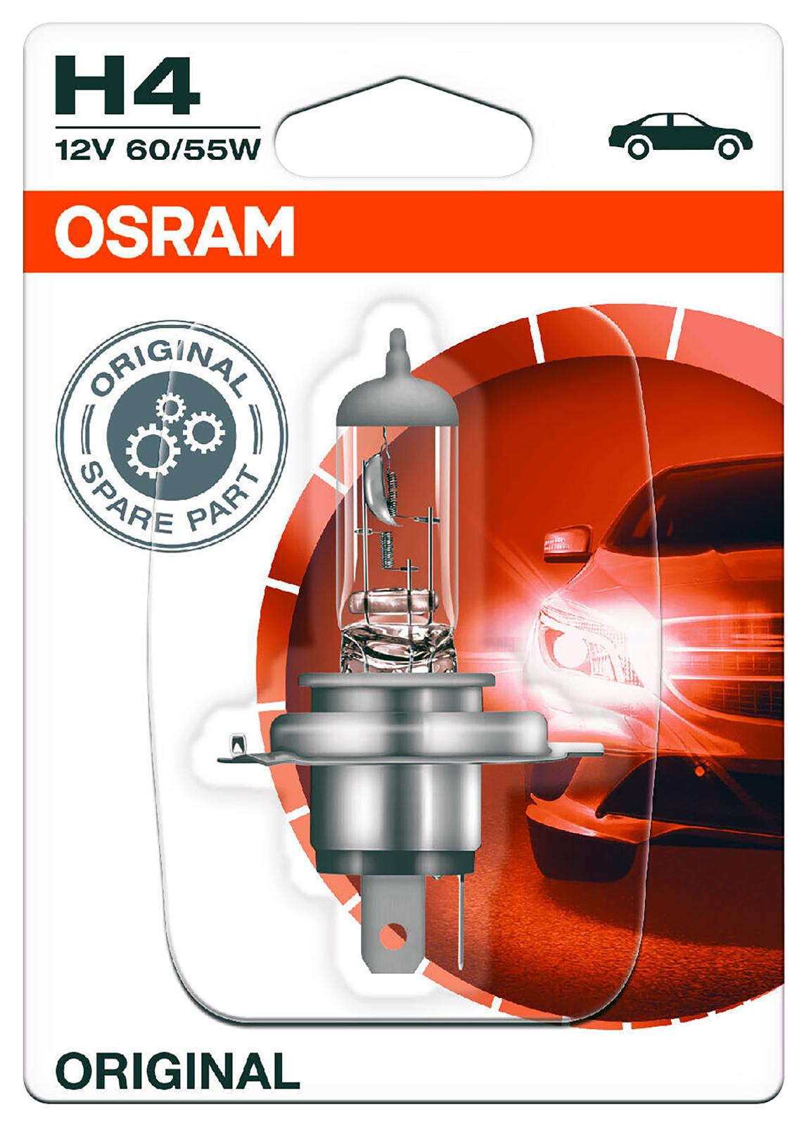 Osram H472Bl Headlamp, H4 472 12V 60W/55W P43T