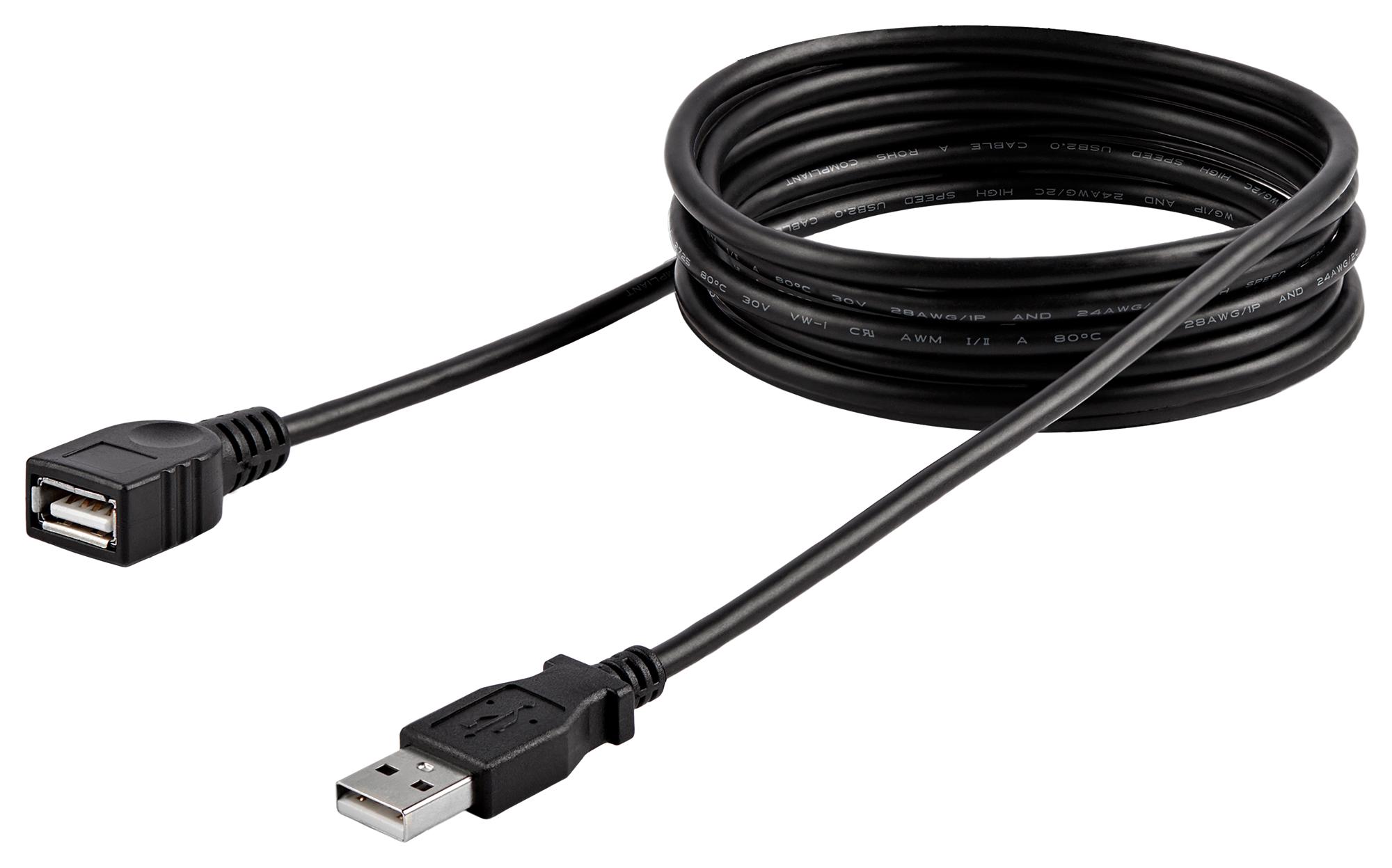 Startech Usbextaa6Bk Usb Cable, Type A Plug-Type A Rcpt, 1.8M