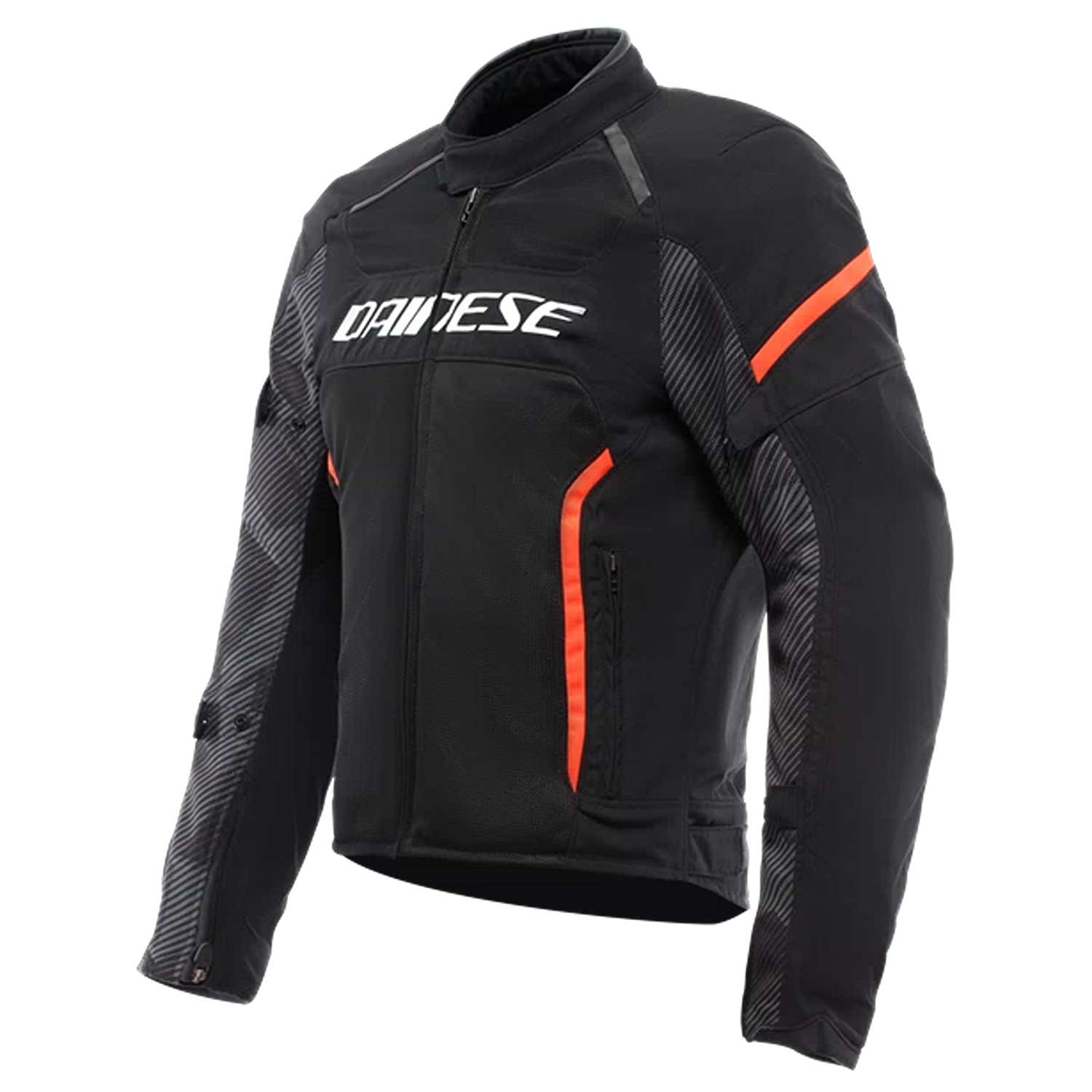 Dainese Air Frame 3 Tex Jacket Black Red Fluo Size 46