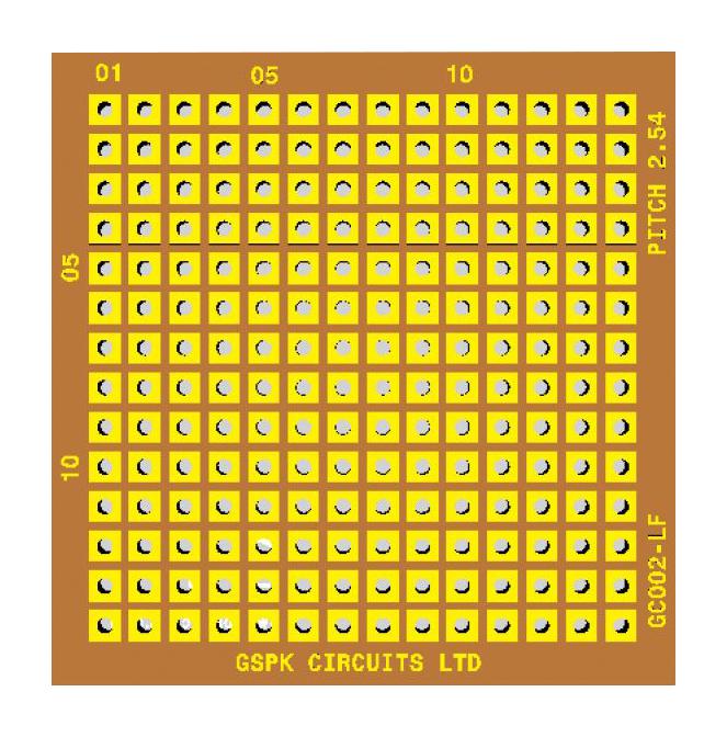 Gspk Circuits Gc002-Lf Prototyping Board, Fr2, 40mm X 40.5mm