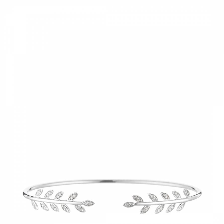 White Gold Like a Leaf Diamond Bracelet