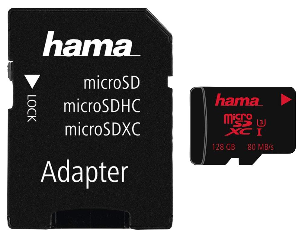 Hama 00181002 128Gb C3 Uhs-I Microsdhc Card, 80Mb/s