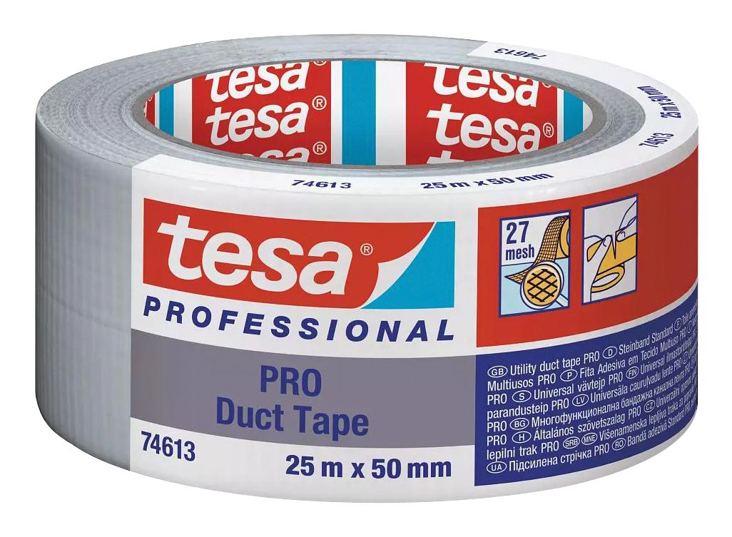Tesa 74613, Grey, 25M X 50mm Tape, Duct, 50mm X 25M, Grey