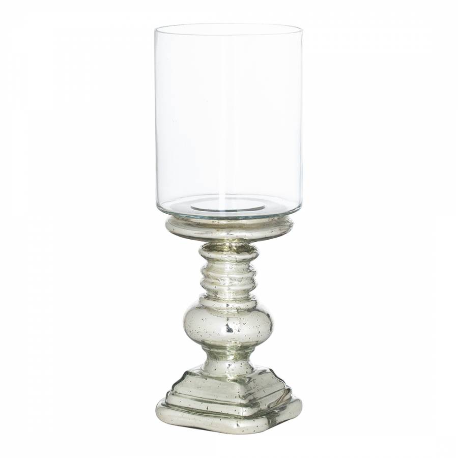 Mercury Effect Base Glass Top Squat Candle Pillar Holder