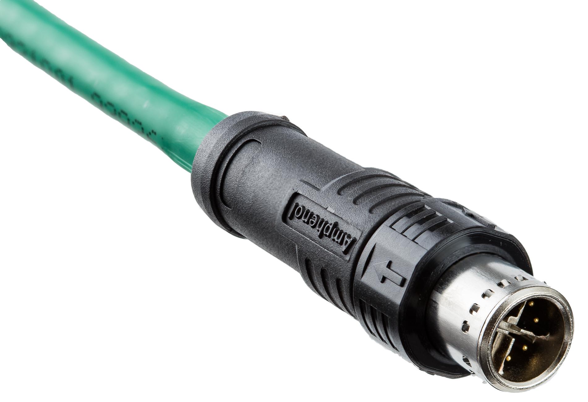 Amphenol LTW Msxs-08Bmm-Pl8X02. Sensor Cord, 8P M12 Plug-Free End, 2M