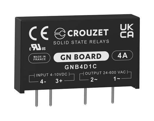 Crouzet Gnb4D1C Solid State Relay, 4A, 24-600Vac, Tht