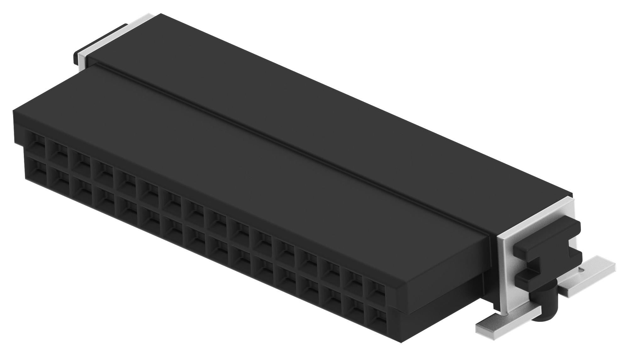 Erni / Te Connectivity 354080-E Conn, R/a Rcpt, 32Pos, 2Row, 1.27mm, Smt