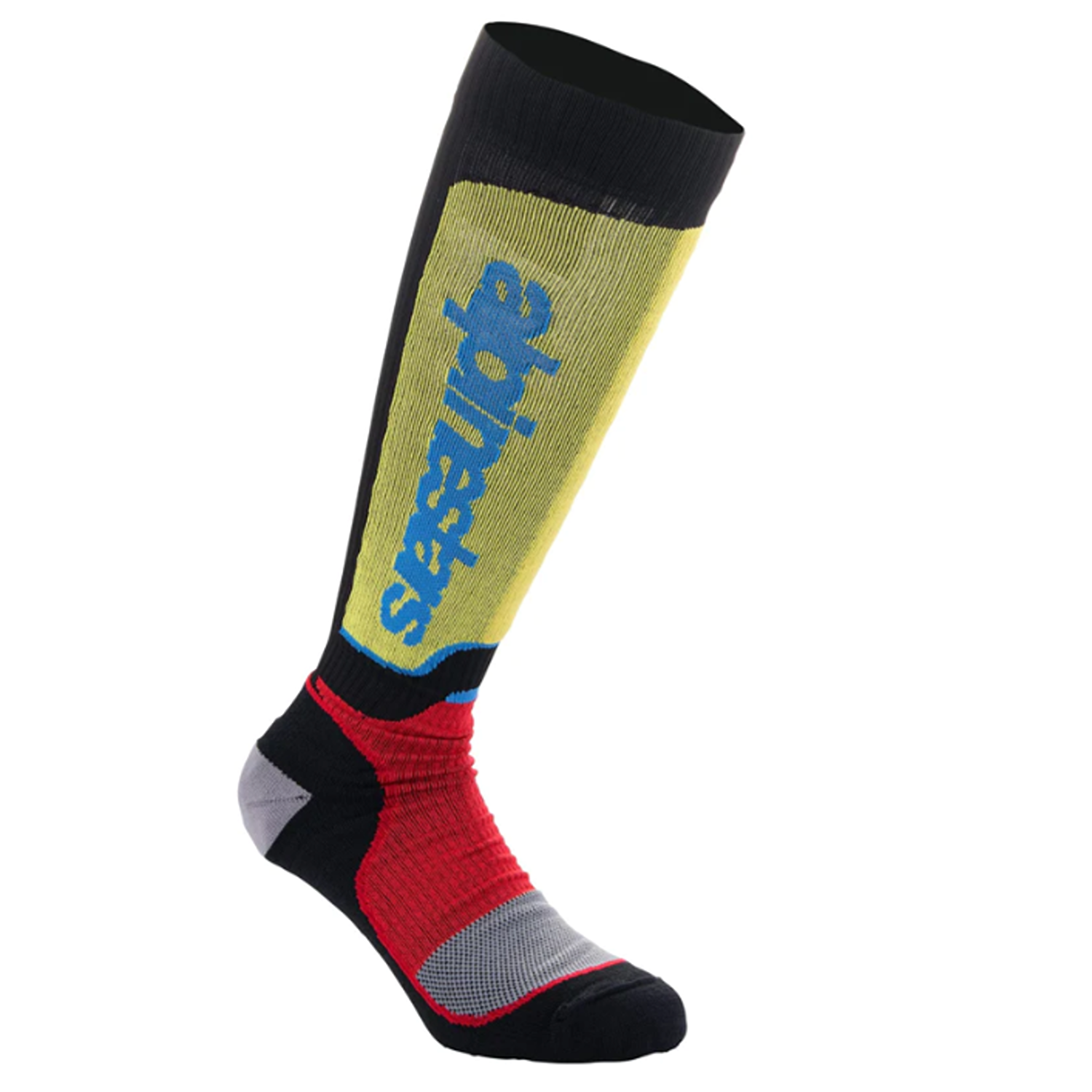 Alpinestars MX Plus Socks Black Red Light Blue Size S