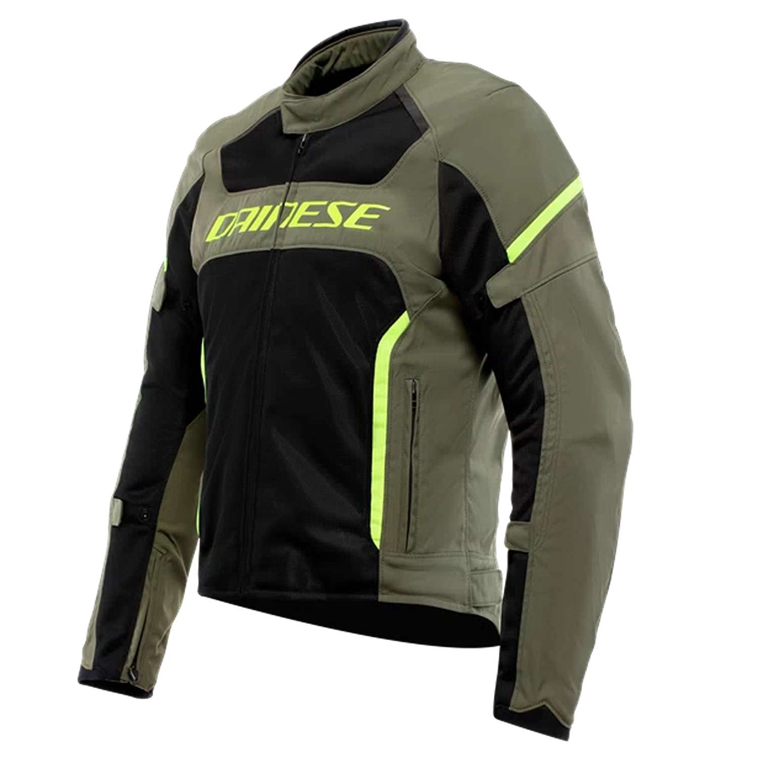 Dainese Air Frame 3 Tex Jacket Army Green Black Fluo Yellow Size 52