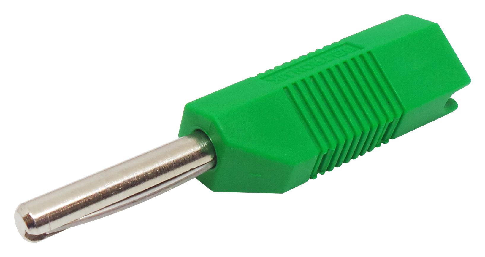 Deltron Components 553-0400-01 Plug, 10A, 4mm, Stackable, Cable, Green