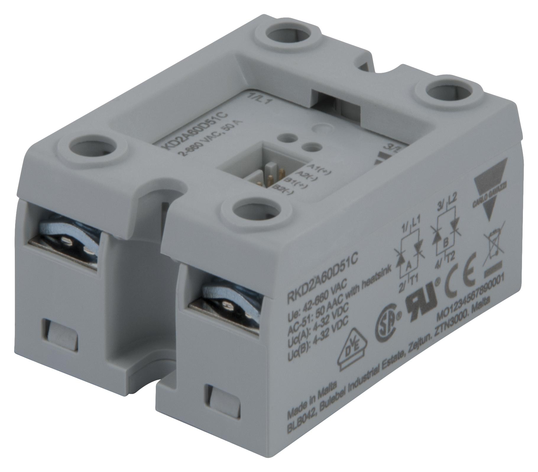 Carlo Gavazzi Rkd2A60D75C Solid State Relay, 42Vac-660Vac, 75A