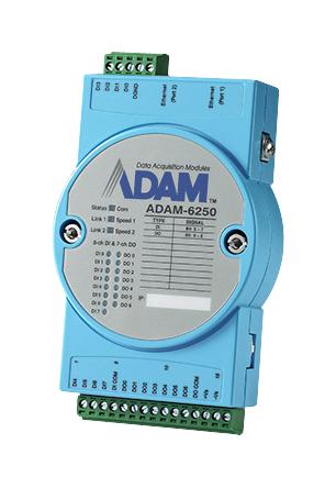 Advantech Adam-6250-B Digital I/o Modbus Tcp Mod, 8 I/p, 7 O/p