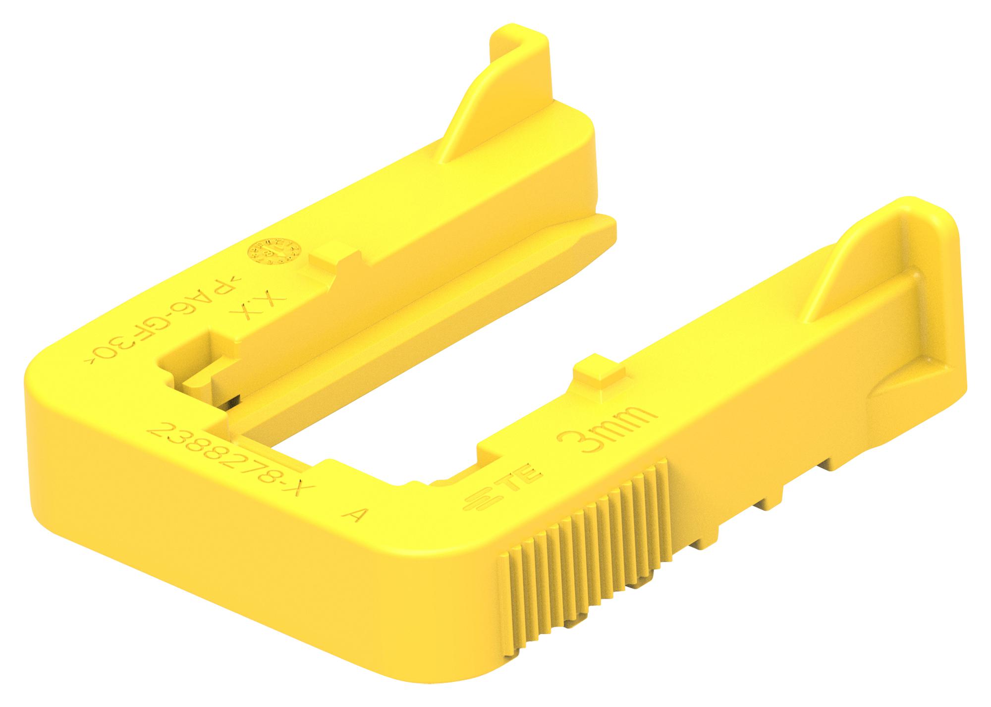 Amp Connectors / Te Connectivity 2388278-5. Slide, Pa6 Gf30, Yellow