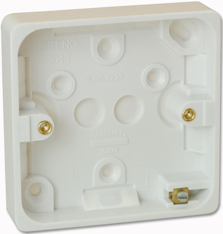 Crabtree 9043 1G 20mm Moulded Box Surface