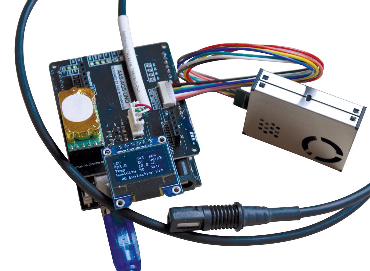 Amphenol Advanced Sensors Aas-Lds-Uno Eval Board, Co2/humidity/dust Sensor