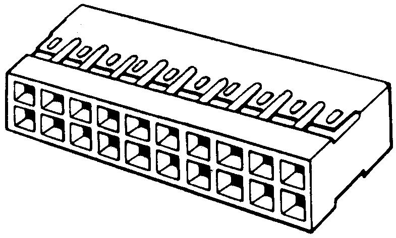 Amphenol Communications Solutions 65043-025Lf Wire-Board Connector Receptacle 24 Position, 2.54mm