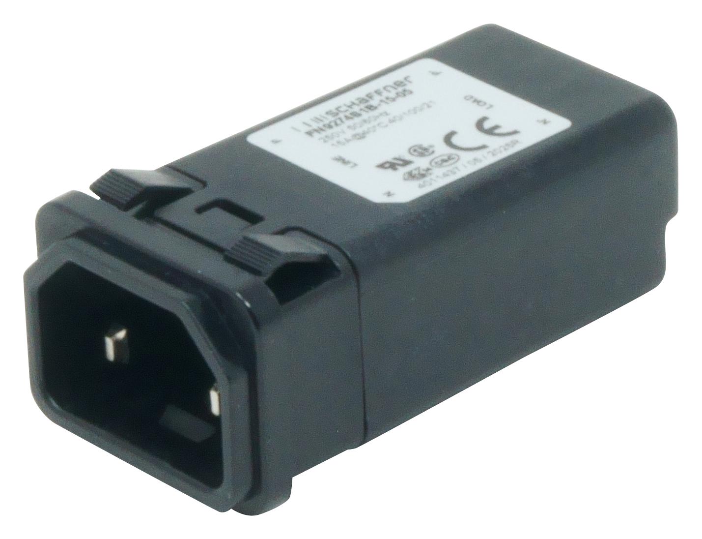 Schaffner Fn9274S1B-2-05 Power Connector, Iec C18 Inlet, 2A, Qc