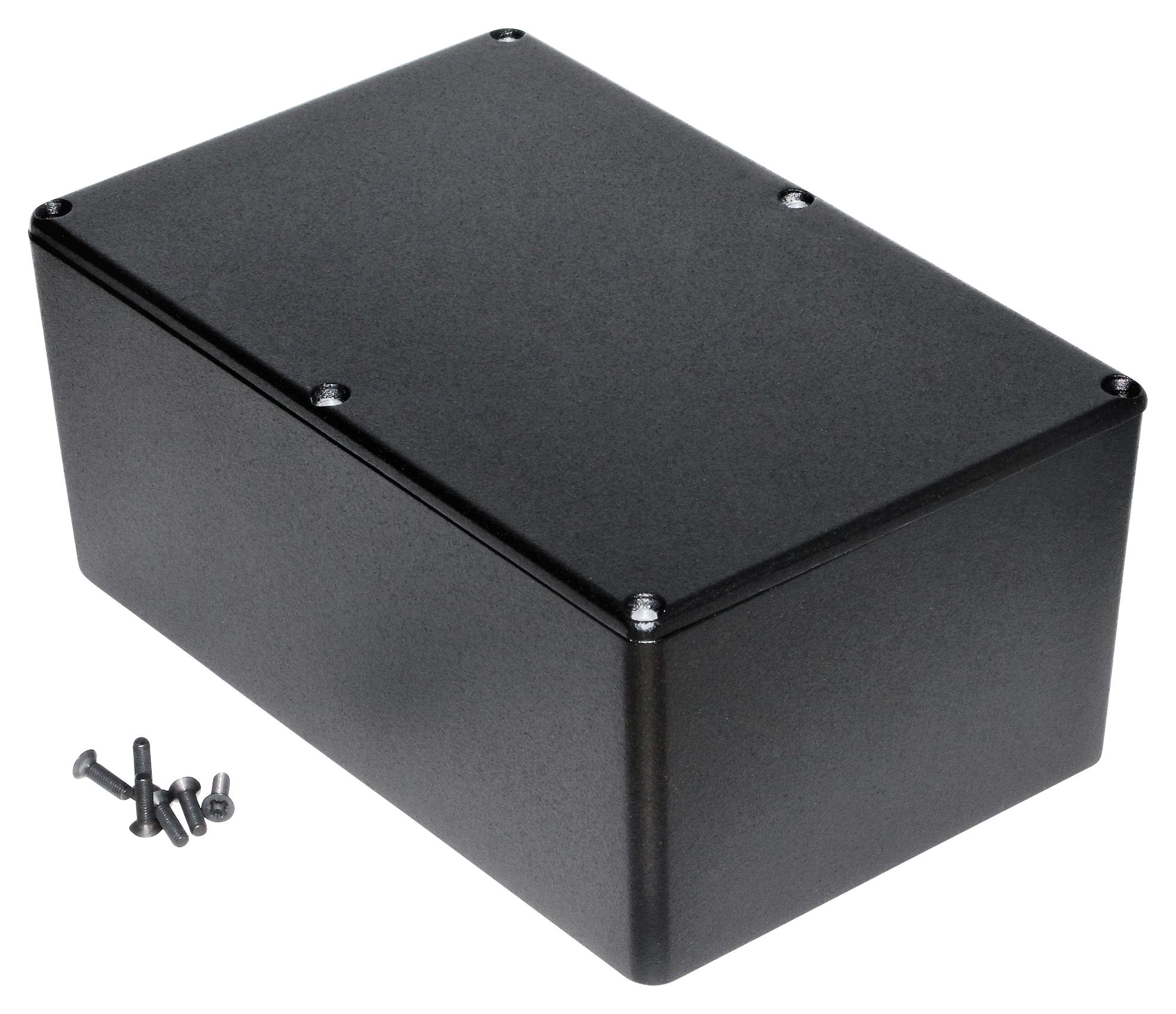 Hammond 1590Webk Enclosures, Blk, Diecast Alum, Small