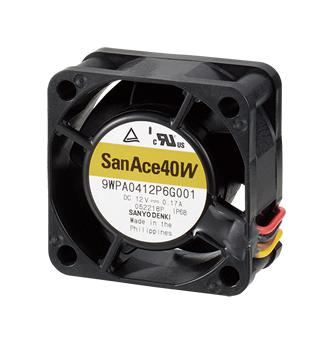 Sanyo Denki 9Wpa0424P6G001 Dc Fan, 40mm, 13.4Cfm, 44Dba