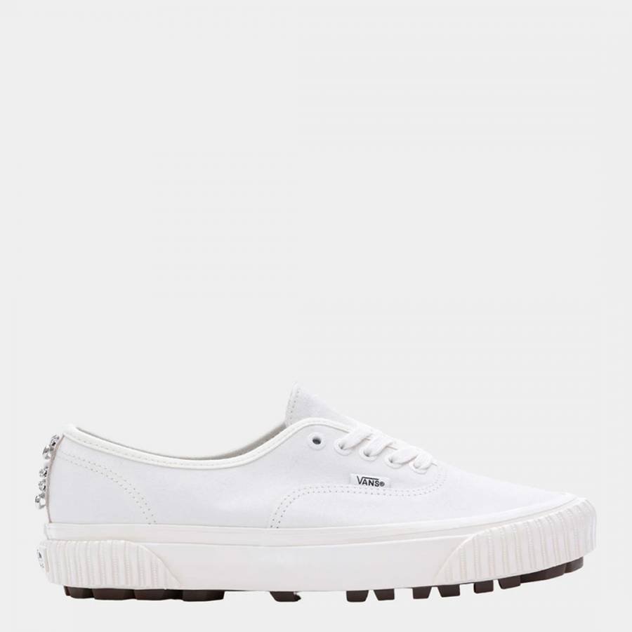 White Vans Authentic 44 Lug With Metal Detail