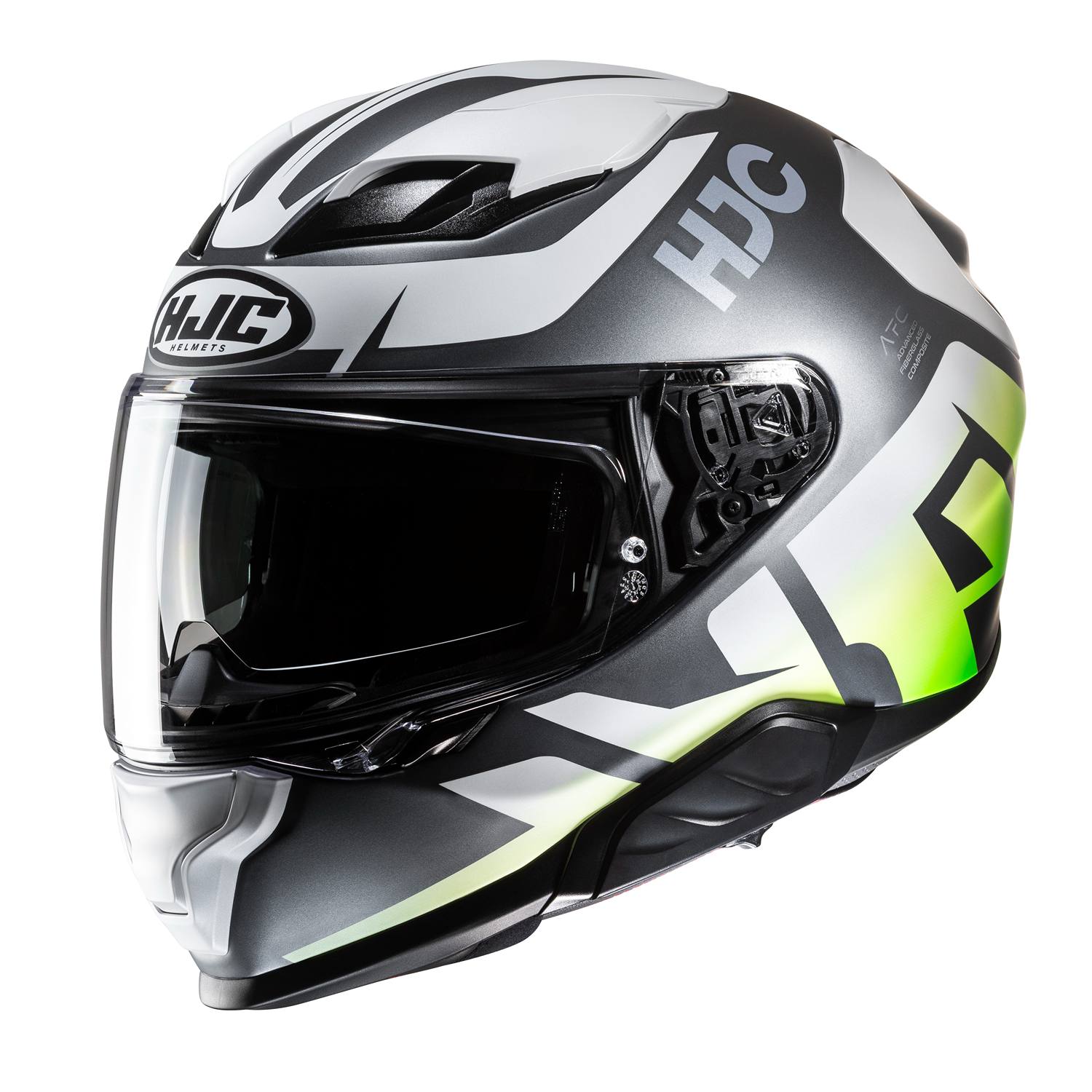 HJC F71 Bard Black Green Full Face Helmet Size L