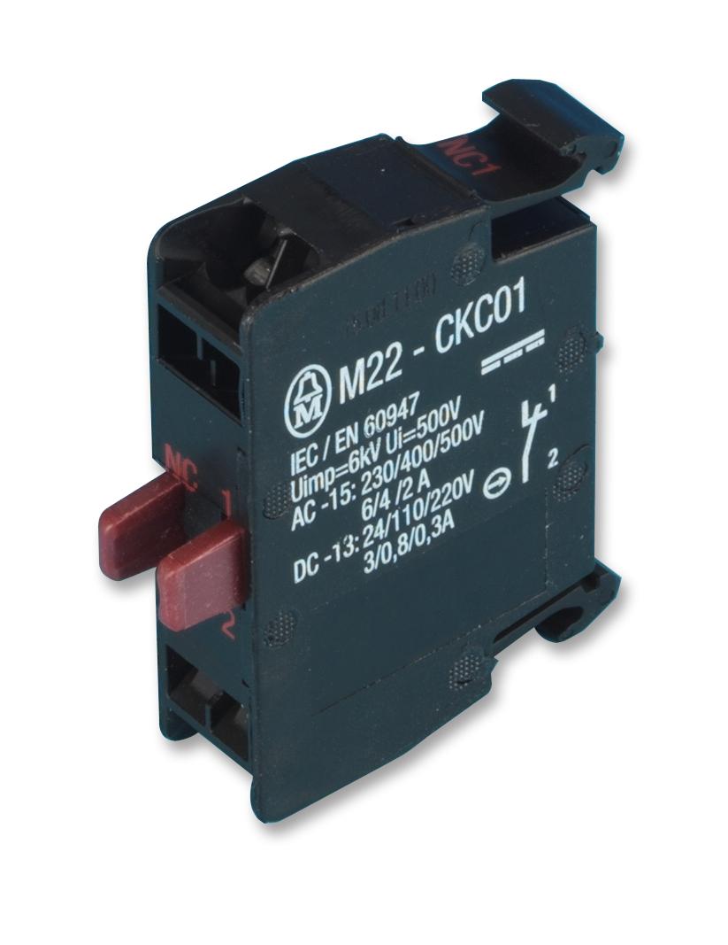 Eaton Moeller M22-Ckc01 Contact Block, Clamp, Rear, 1Nc