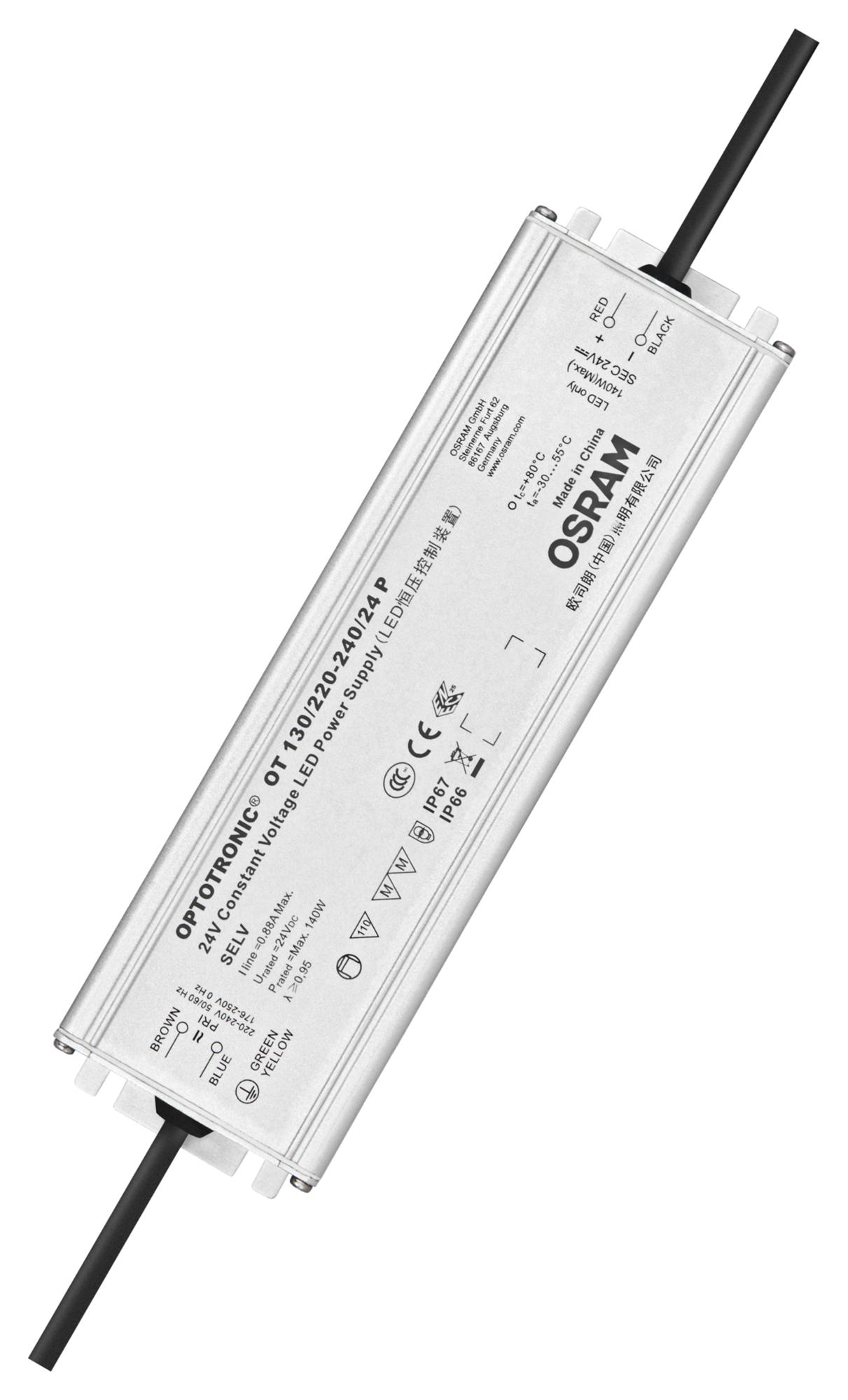 Osram Ot-130/220-240/24-P Led Driver/psu, Constant Volt, 130W