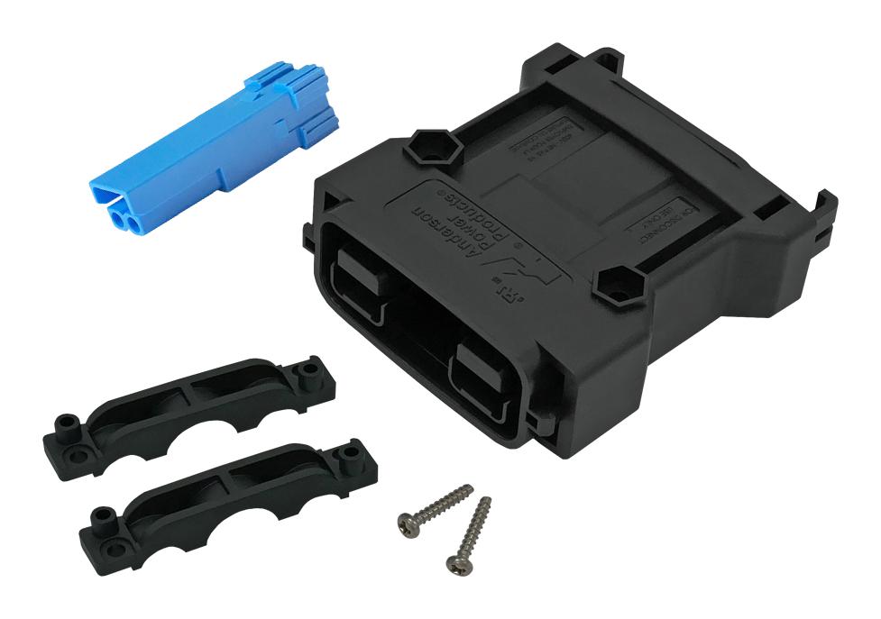 Anderson Power Products Sbsx75A-Rec-Kit-Blu Rect Pwr Housing Kit, Rcpt, 2Pos, Pc/pbt