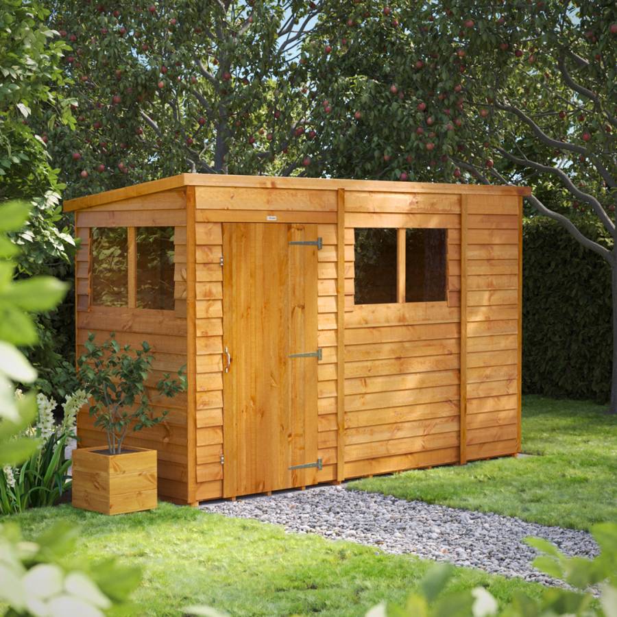 SAVE £110 - 10x4 Power Overlap Pent Shed