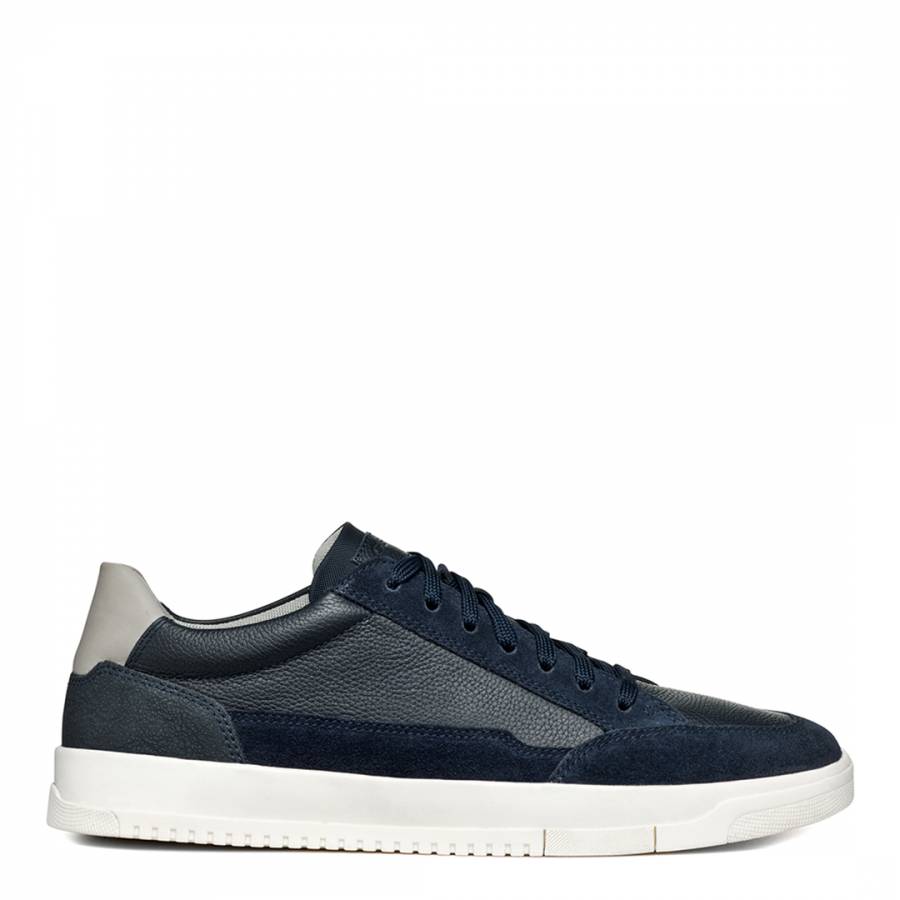Mens Navy Leather Segnale Trainer