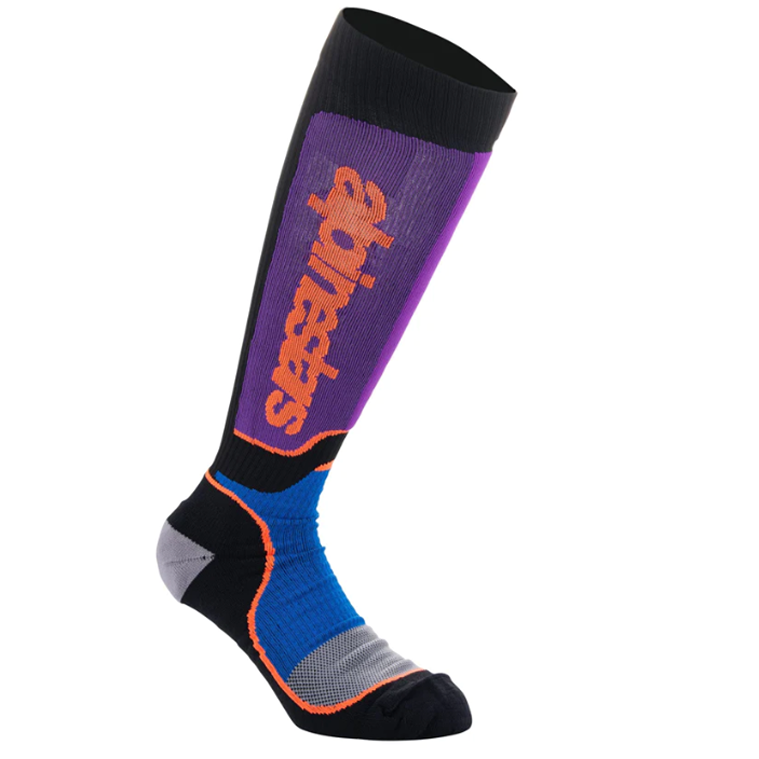 Alpinestars Mx Plus Socks Black Royal Blue Purple Size L