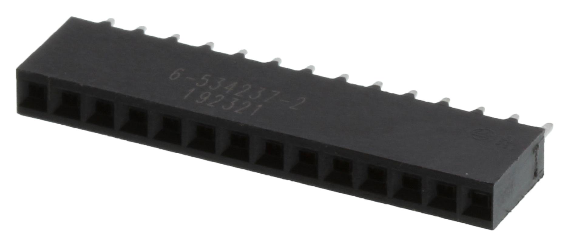 Amp Connectors / Te Connectivity 6-534237-2 Btb Connector, Rcpt, 14Pos, 1Row, 2.54mm