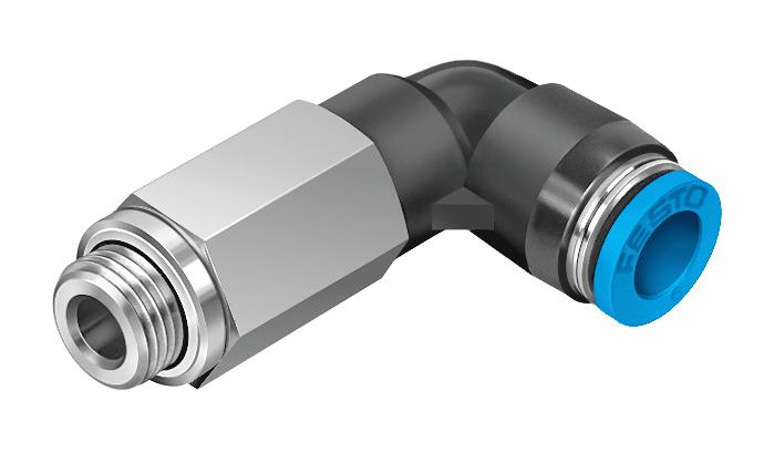 Festo Qsll-G1/4-6 Push-In L-Fitting, 6mm, G1/4, 12.5mm