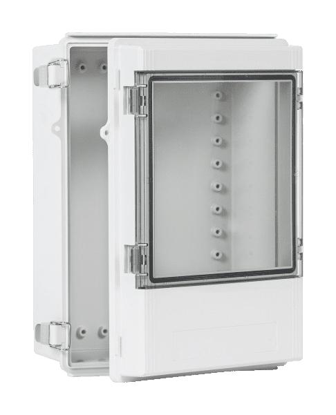 Bud Industries Aio-11112 Enclosure W/ Cover Window, Abs, Gry/clr