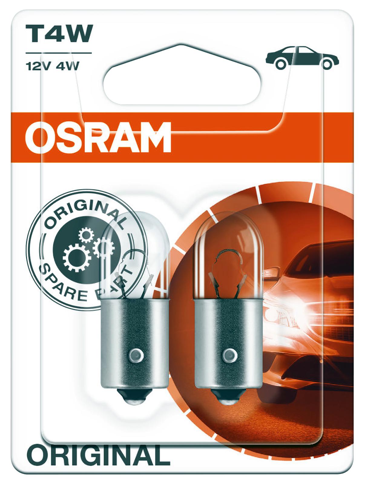 Osram A233Bl Lamp, T4W 233 12V 4W Ba9S 2Pk