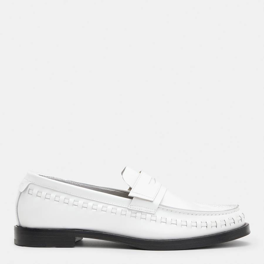 White Sofie Leather Loafers