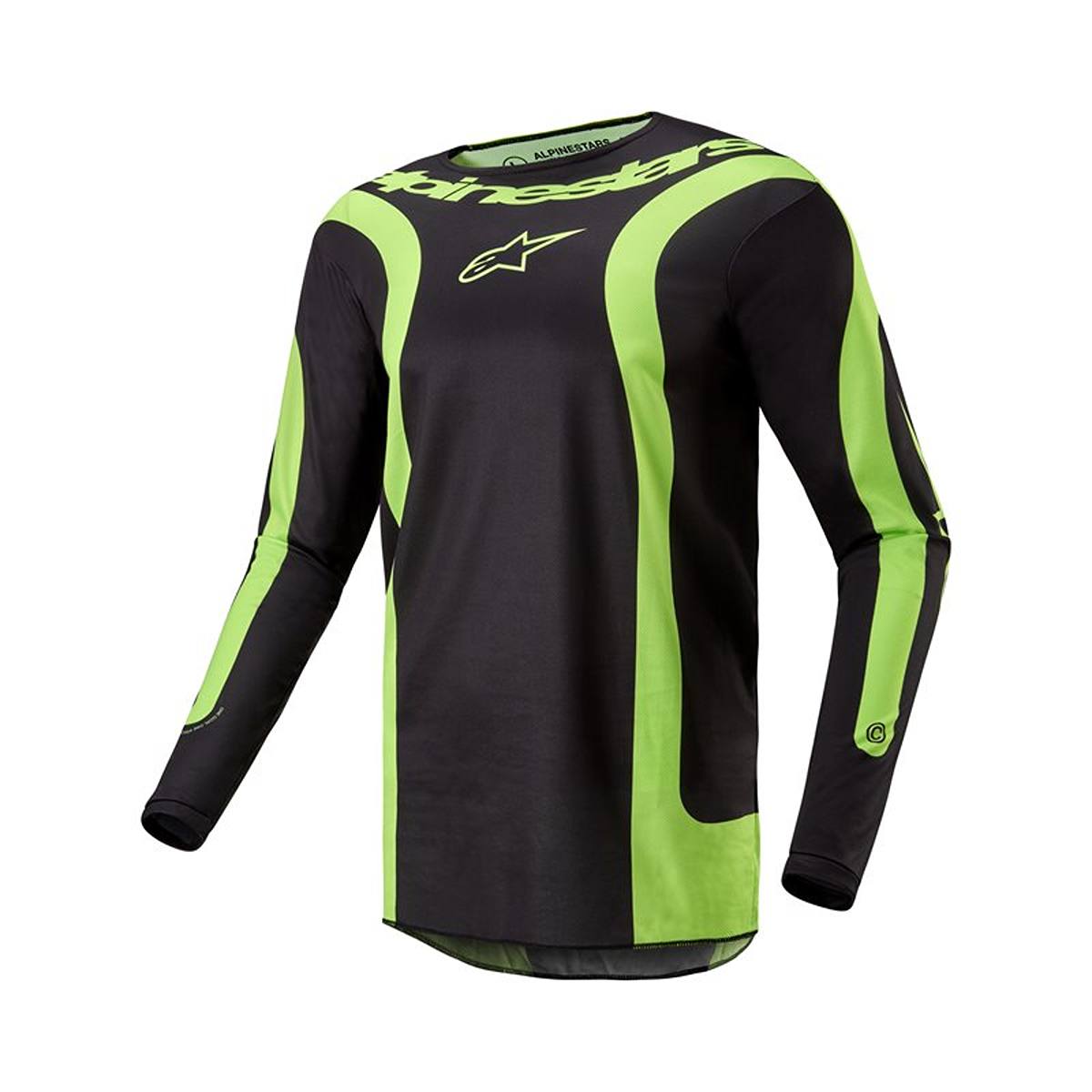 Alpinestars Fluid Lurv Jersey Black Yellow Fluo Size L