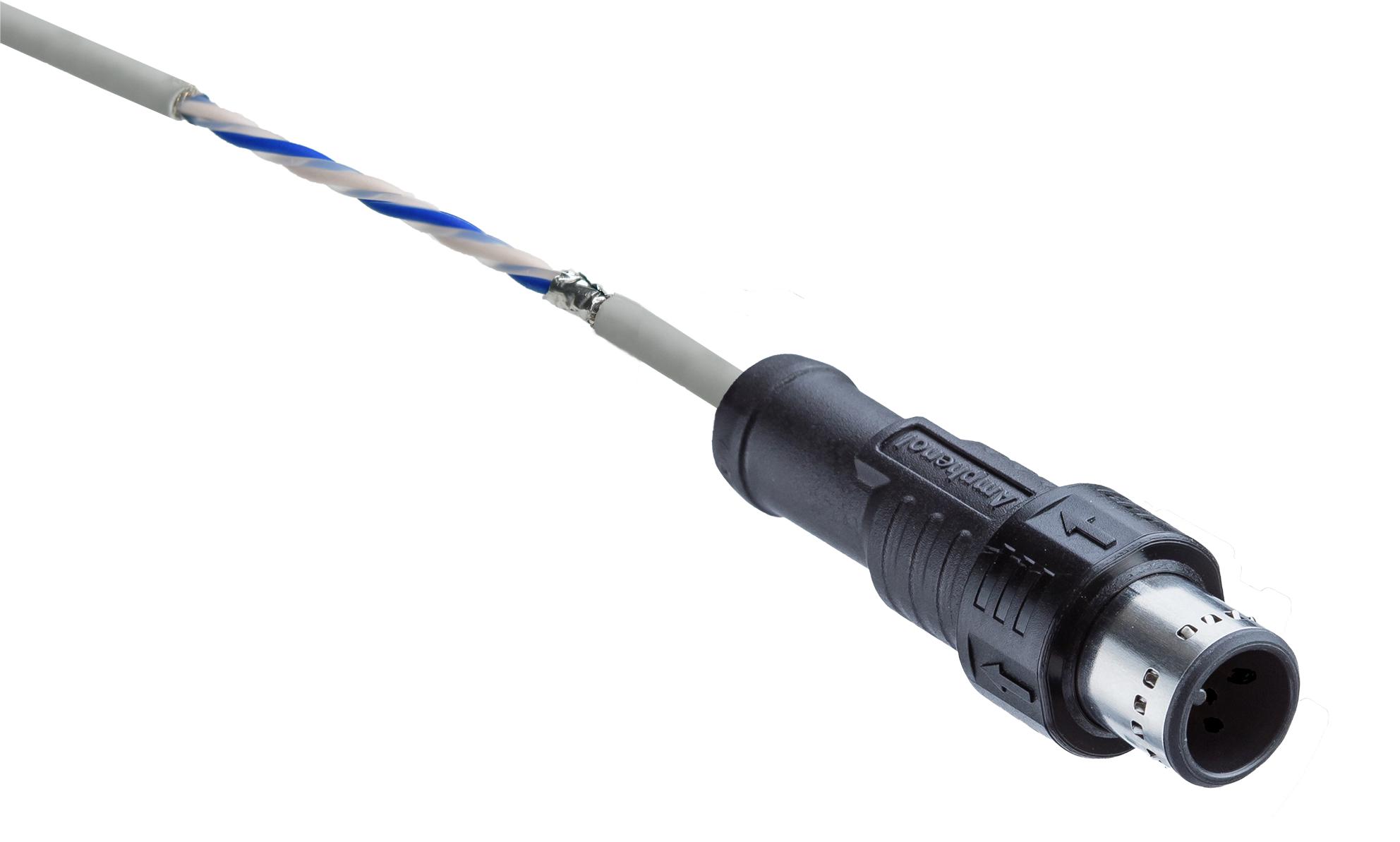 Amphenol LTW Ad-02Bffm-Ql8P02 Sensor Cord, 2P Spe Rcpt-Free End, 2M