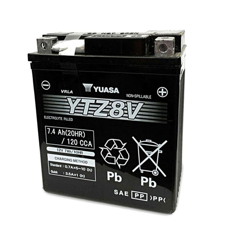 Yuasa YTZ8V (WC) Maintenance free Motorcycle Battery Size