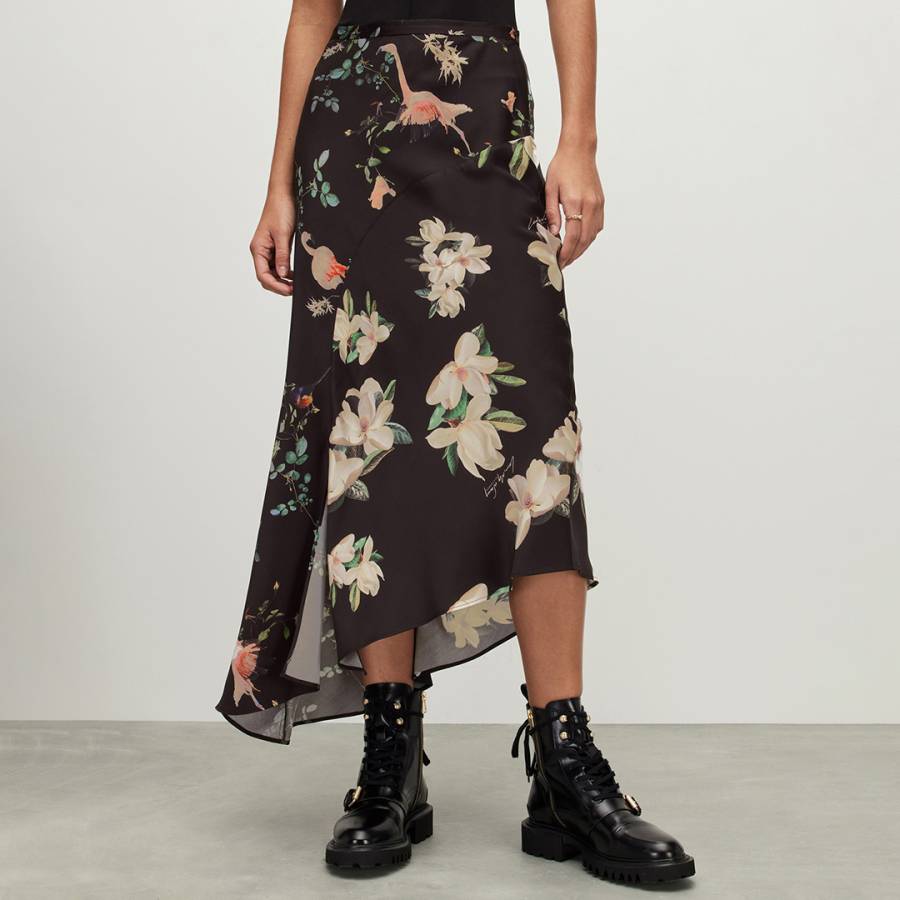 Black Luisa Fabia Midi Skirt