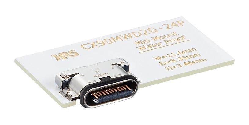 Hirose Cx90Mwd2G-24P Usb Connector, 3.1 Type C, R/a Rcpt, 24Pos